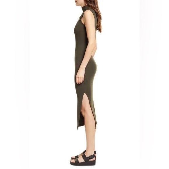 NWT All Saints Kiki Sleeveless Keyhole Front Dress - 4 - Dark Green - Picture 12 of 12
